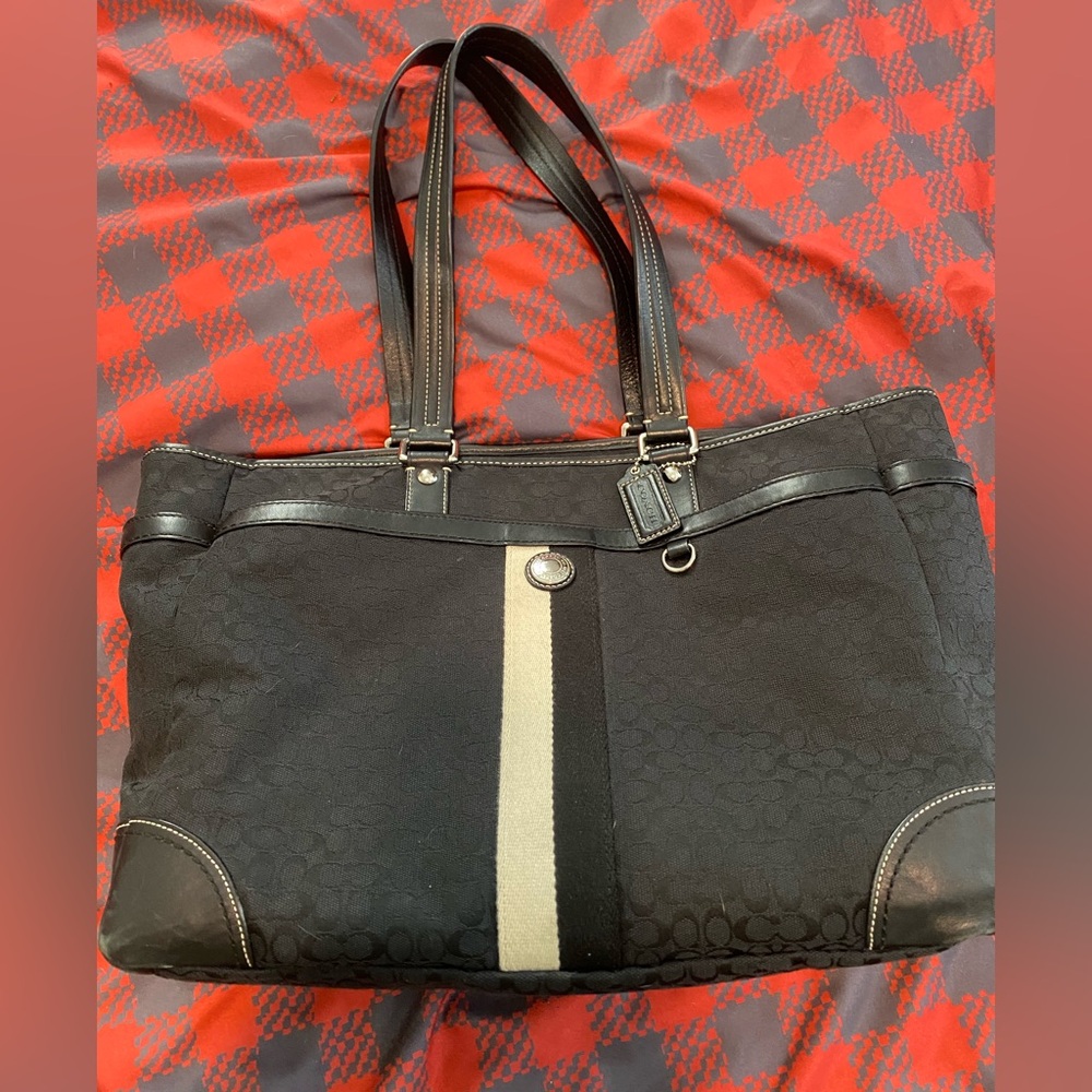 Coach Black Tote diaper bag lap top
